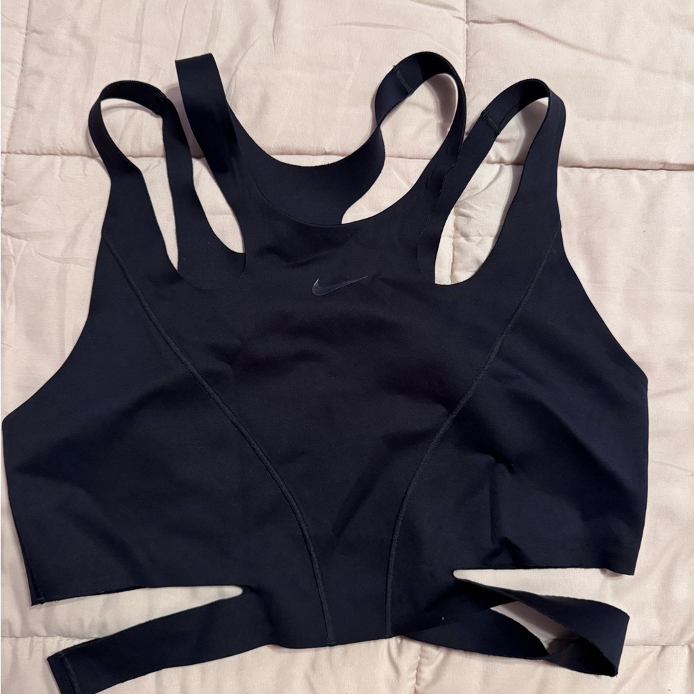 Nike Black Strappy Cutout Sports Bra